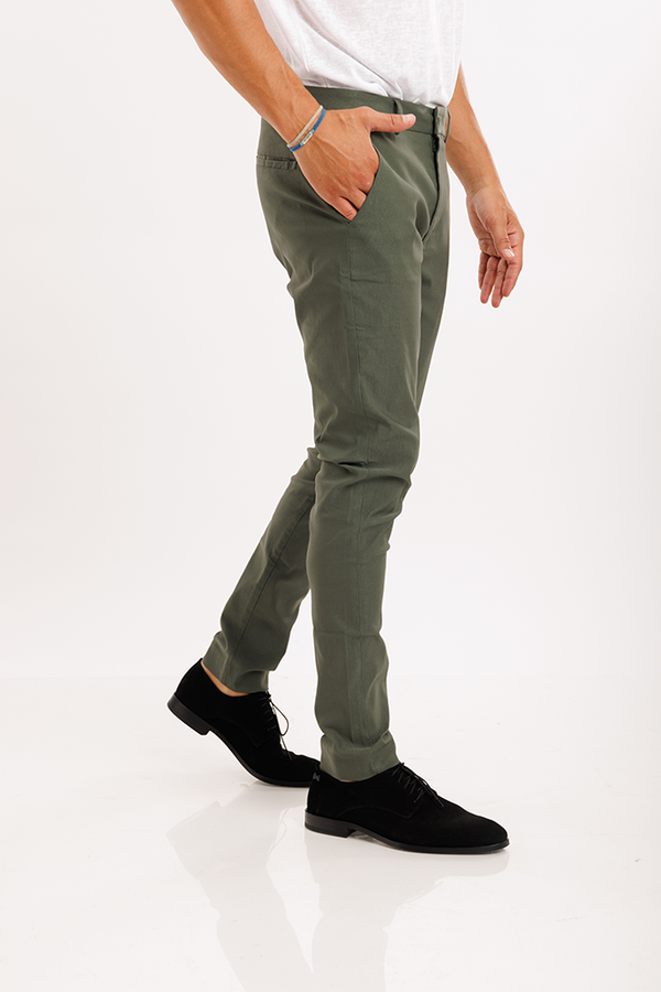 ELEGANT SLIM PANTS - DARK GREEN