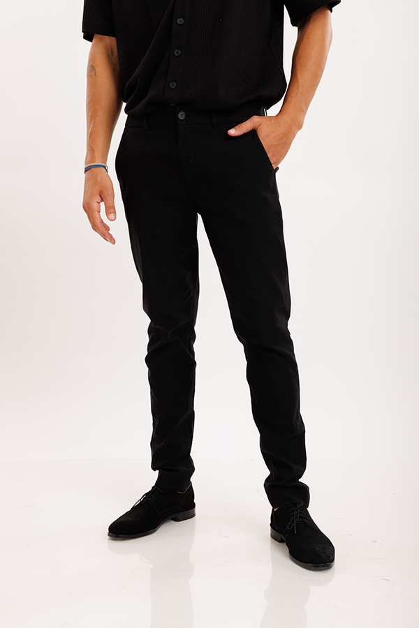 ELEGANT SLIM PANTS - BLACK